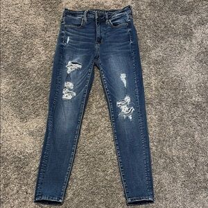 American Eagle Super Stretch Ripped Skinny Jeans